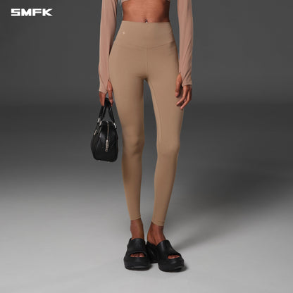 SMFK Focus Gym Taper Pants Lycra Nylon Wild Brown