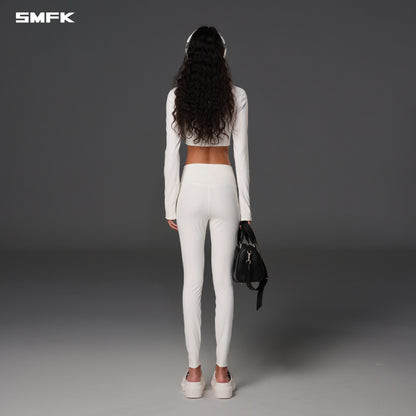 SMFK Focus Gym Taper Pants Lycra Nylon Cloud White
