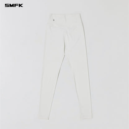 SMFK Focus Gym Taper Pants Lycra Nylon Cloud White