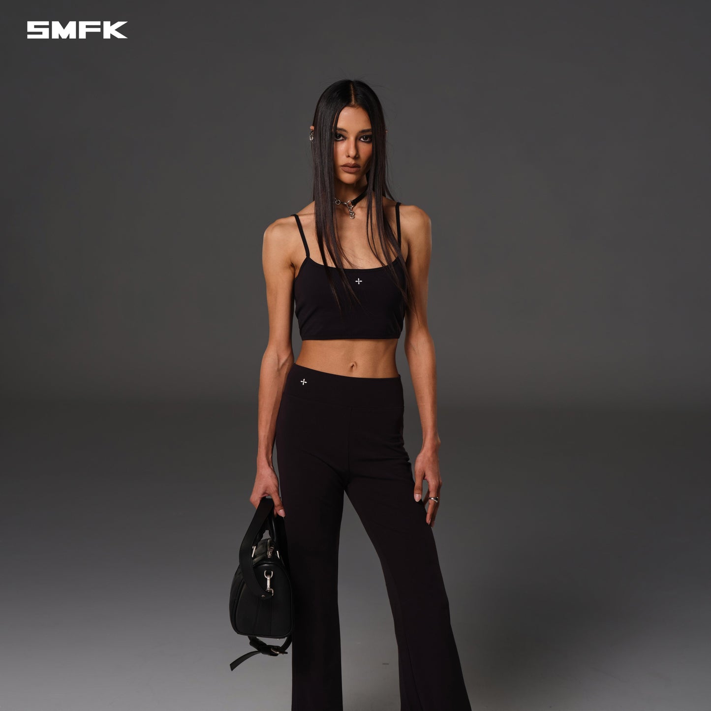 SMFK Focus Gym Mermaid Pants Lycra Nylon Wild Black