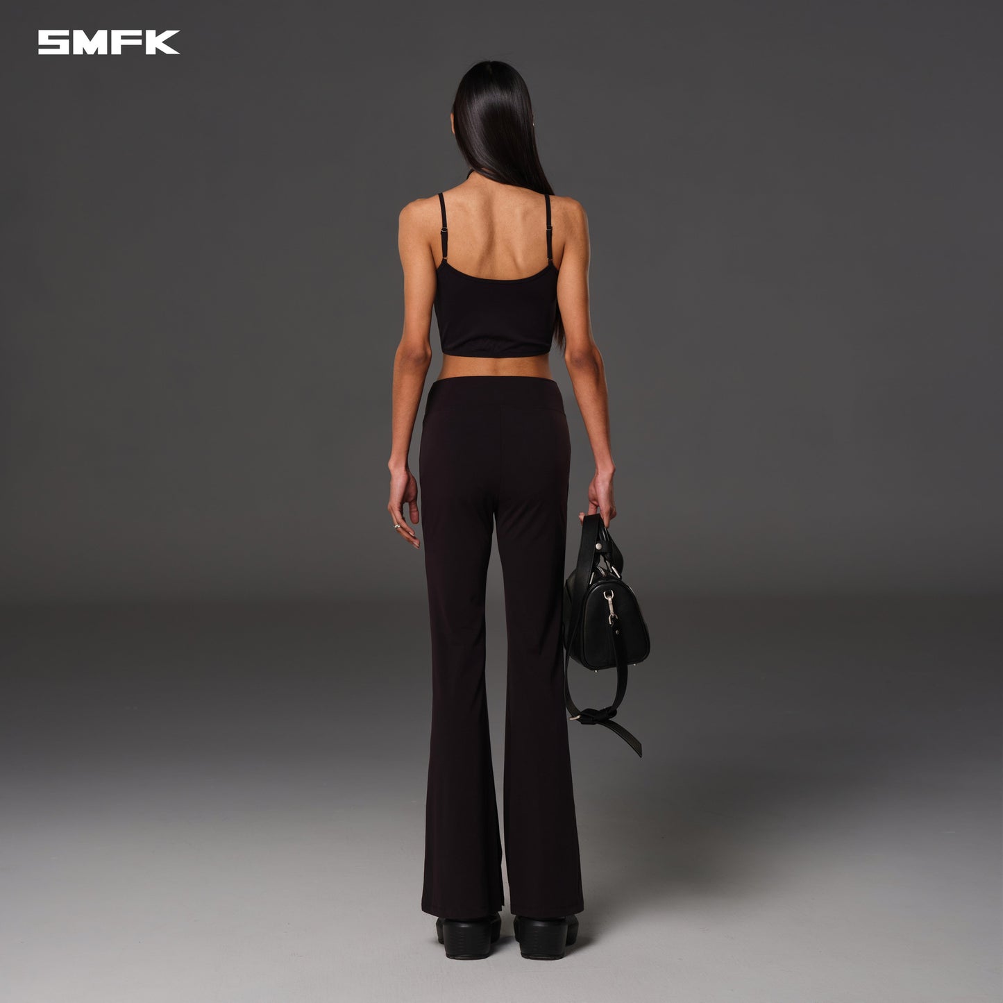SMFK Focus Gym Mermaid Pants Lycra Nylon Wild Black