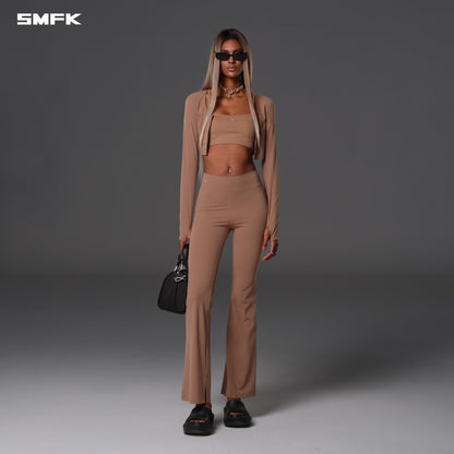 SMFK Focus Gym Mermaid Pants Lycra Nylon Wild Brown