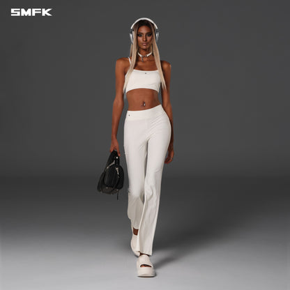 SMFK Focus Gym Mermaid Pants Lycra Nylon Cloud White