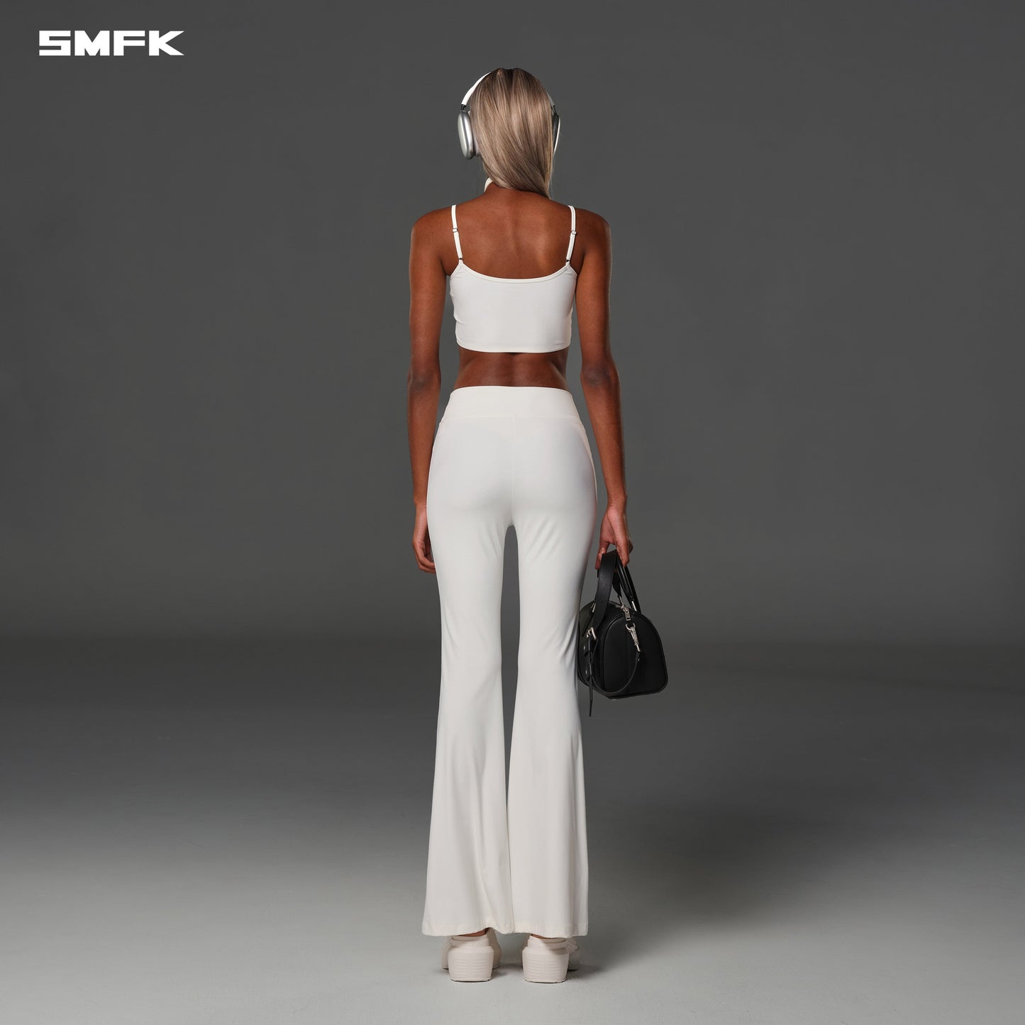 SMFK Focus Gym Mermaid Pants Lycra Nylon Cloud White