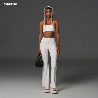 SMFK Focus Gym Mermaid Pants Lycra Nylon Cloud White