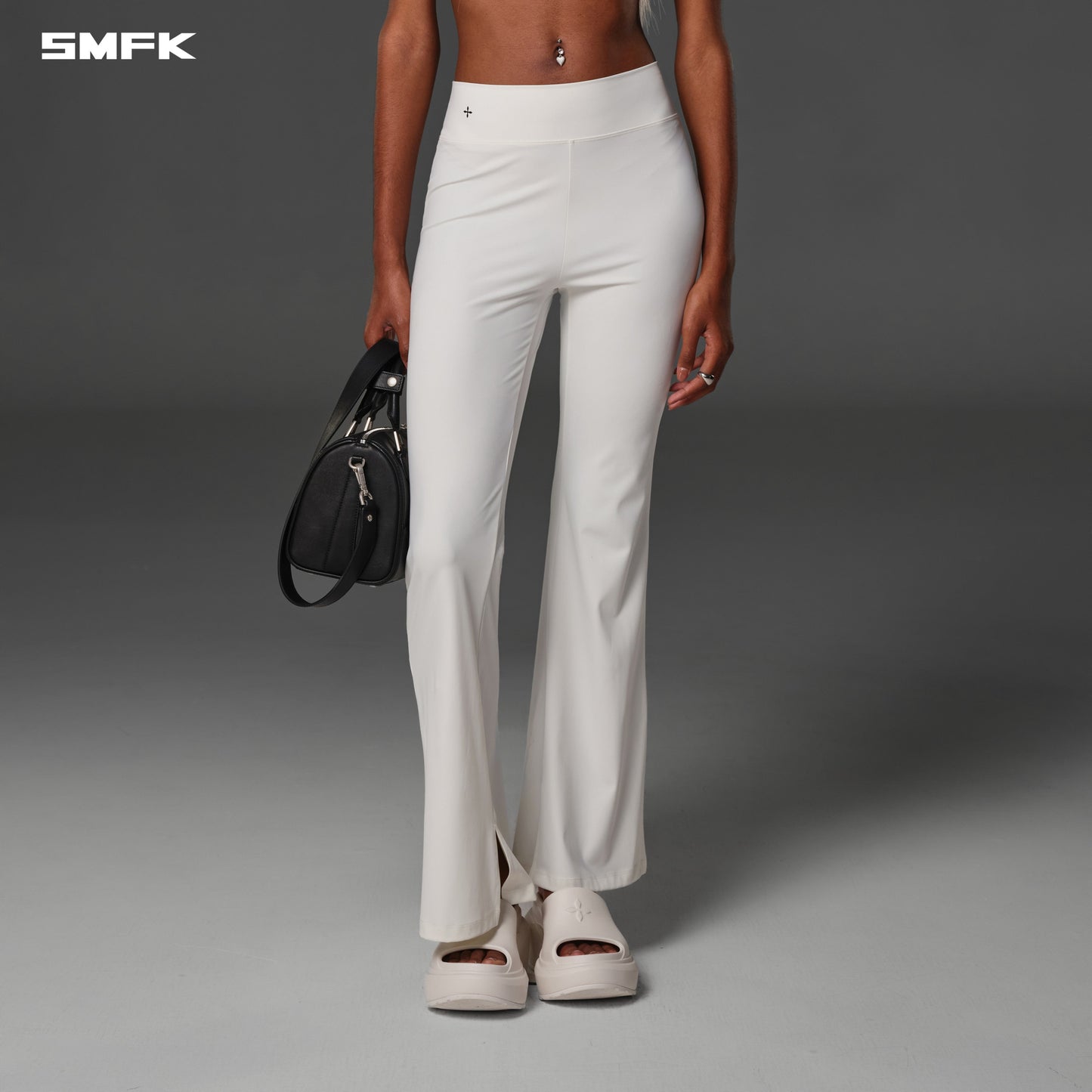 SMFK Focus Gym Mermaid Pants Lycra Nylon Cloud White