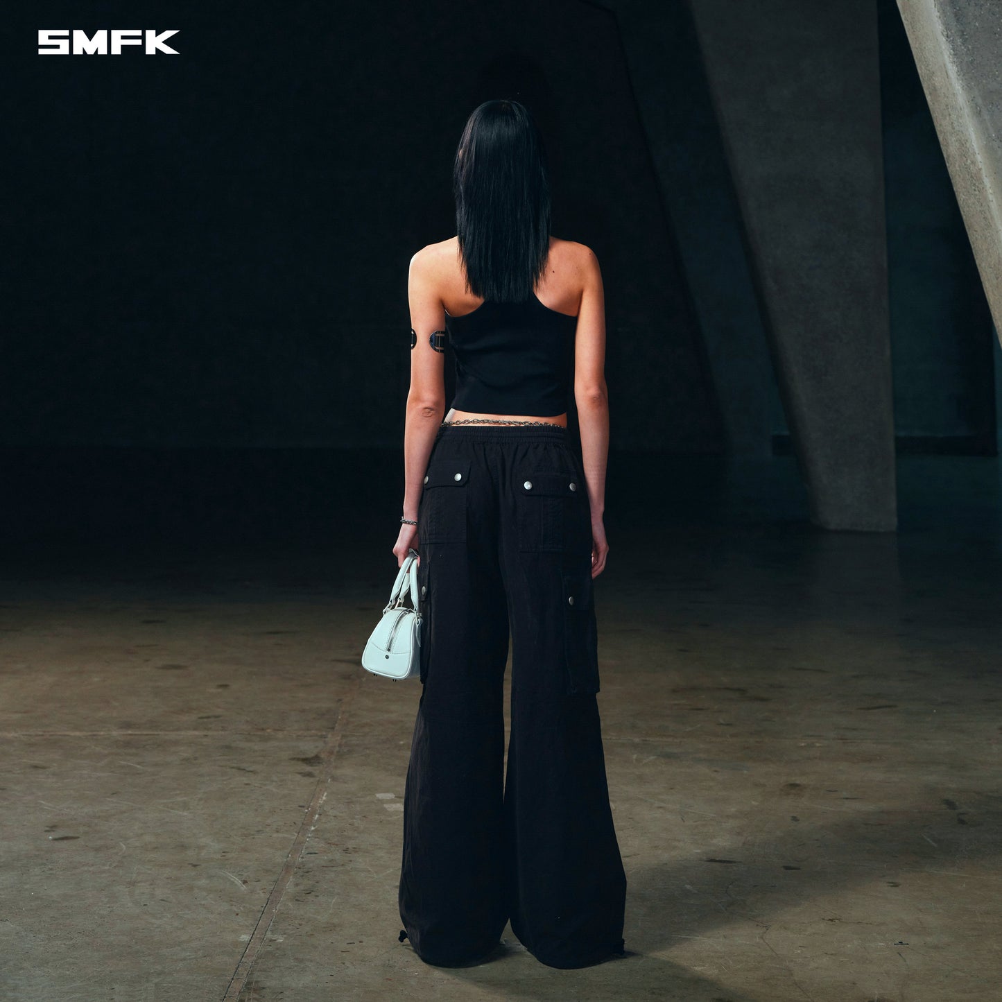 SMFK Poise X-Neck Tank / Cotton Wild Black