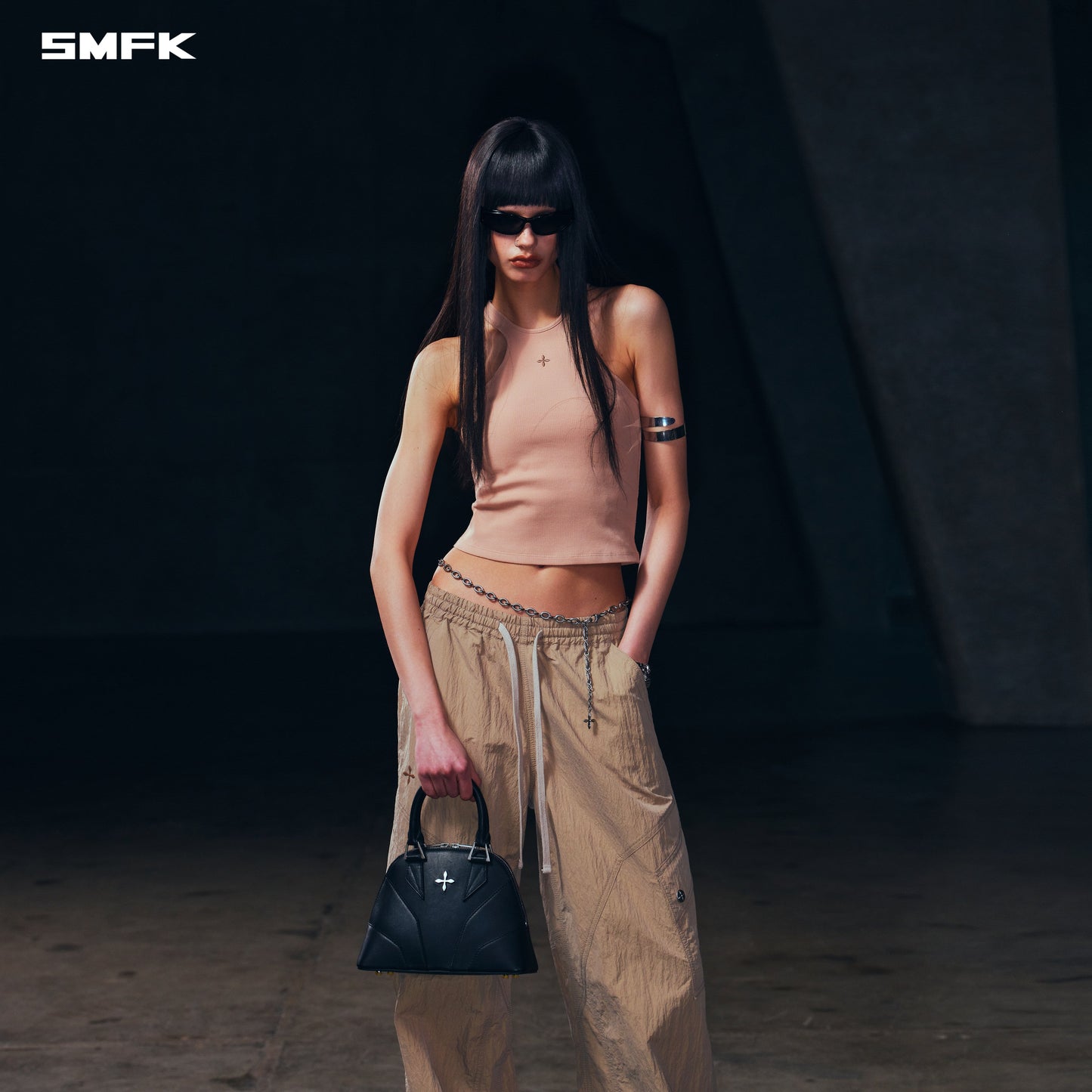 SMFK Poise X-Neck Tank / Cotton Sand