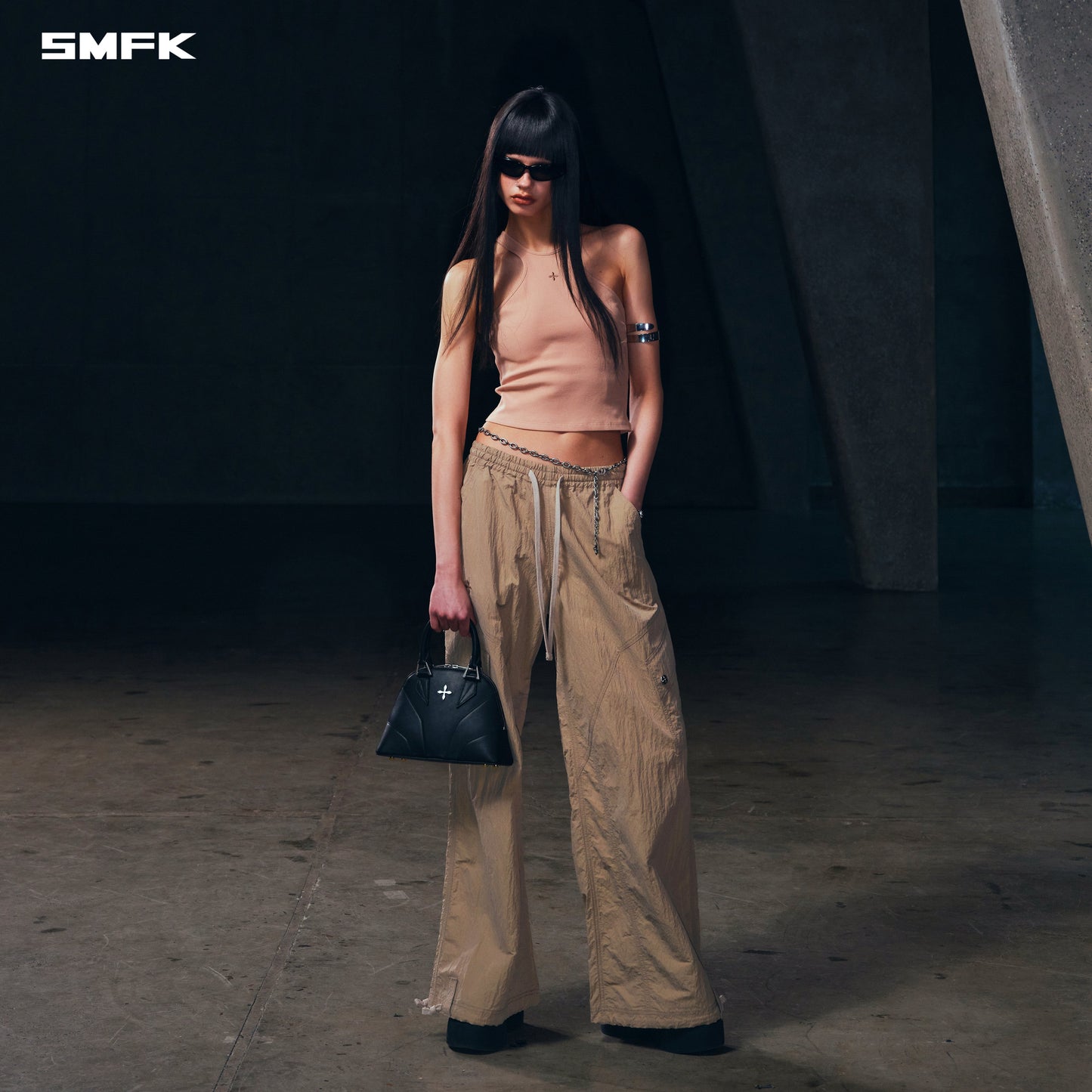 SMFK Poise X-Neck Tank / Cotton Sand