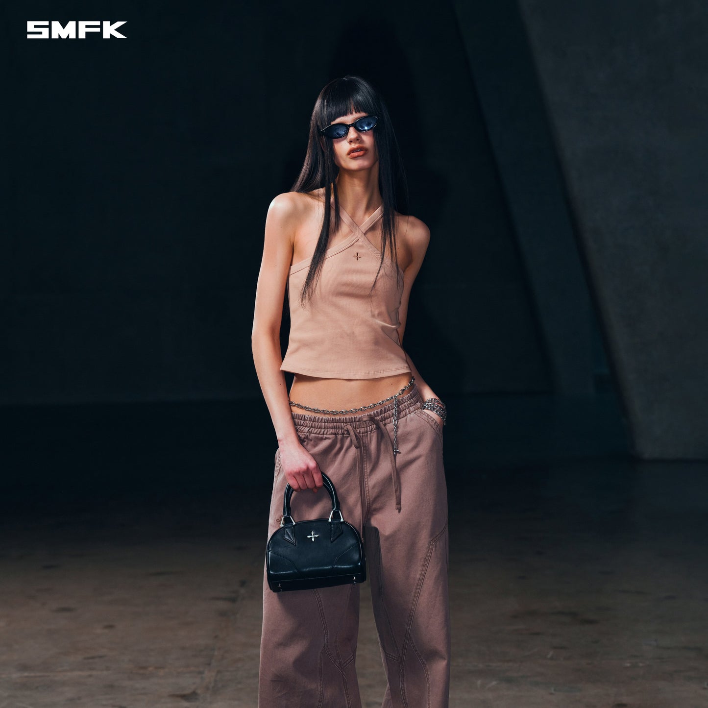 SMFK Poise X-Loop Camisole Cotton Sand