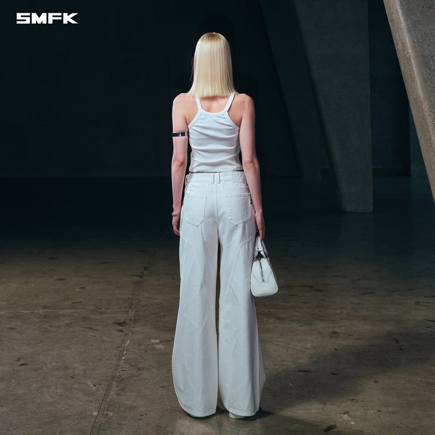 SMFK Poise X-Loop Camisole Cotton Cloud White