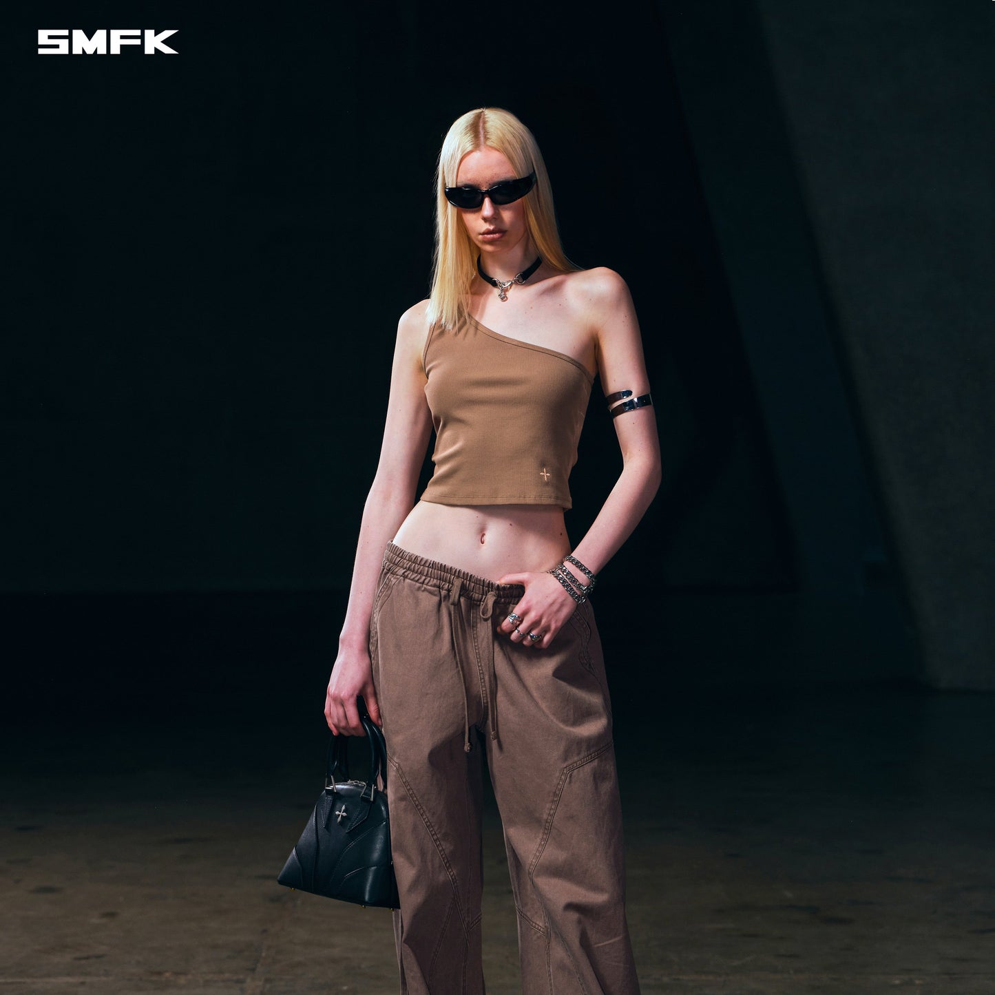 SMFK Poise Jungle Lines Tank Cotton Wild Brown