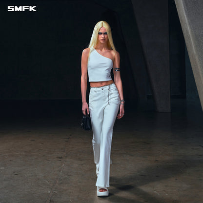 SMFK Poise Jungle Lines Tank Cotton Cloud White