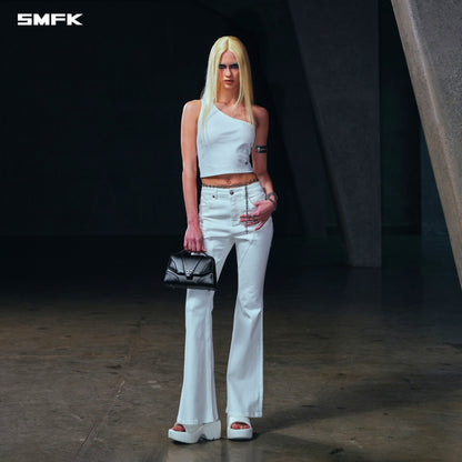 SMFK Poise Jungle Lines Tank Cotton Cloud White