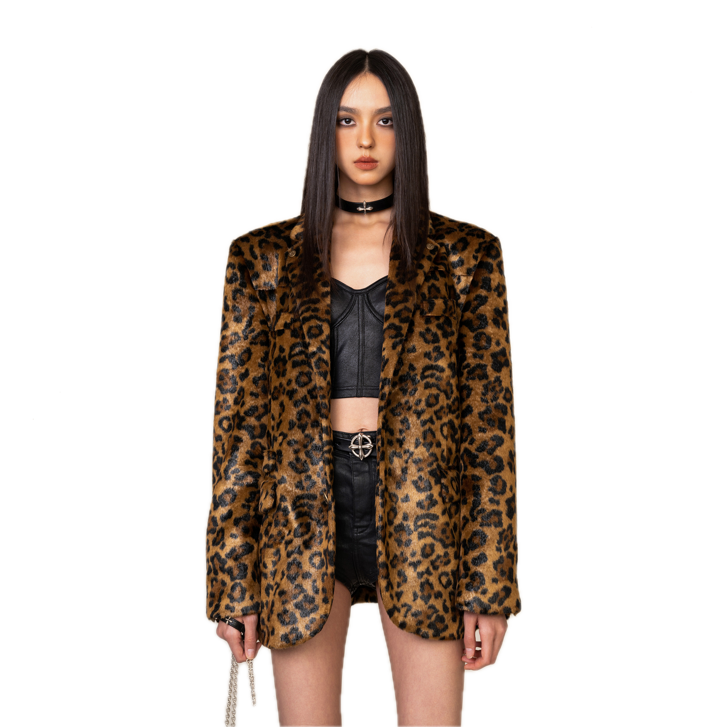 SMFK WildWorld Leopard Faux Fur Suit