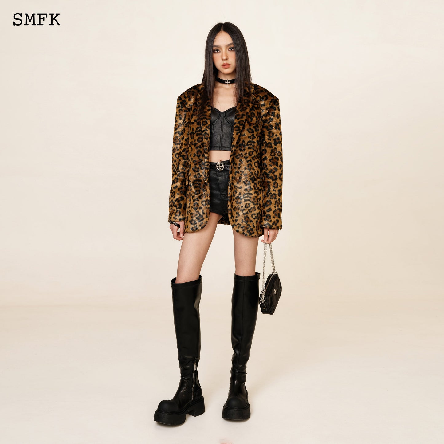 SMFK WildWorld Leopard Faux Fur Suit