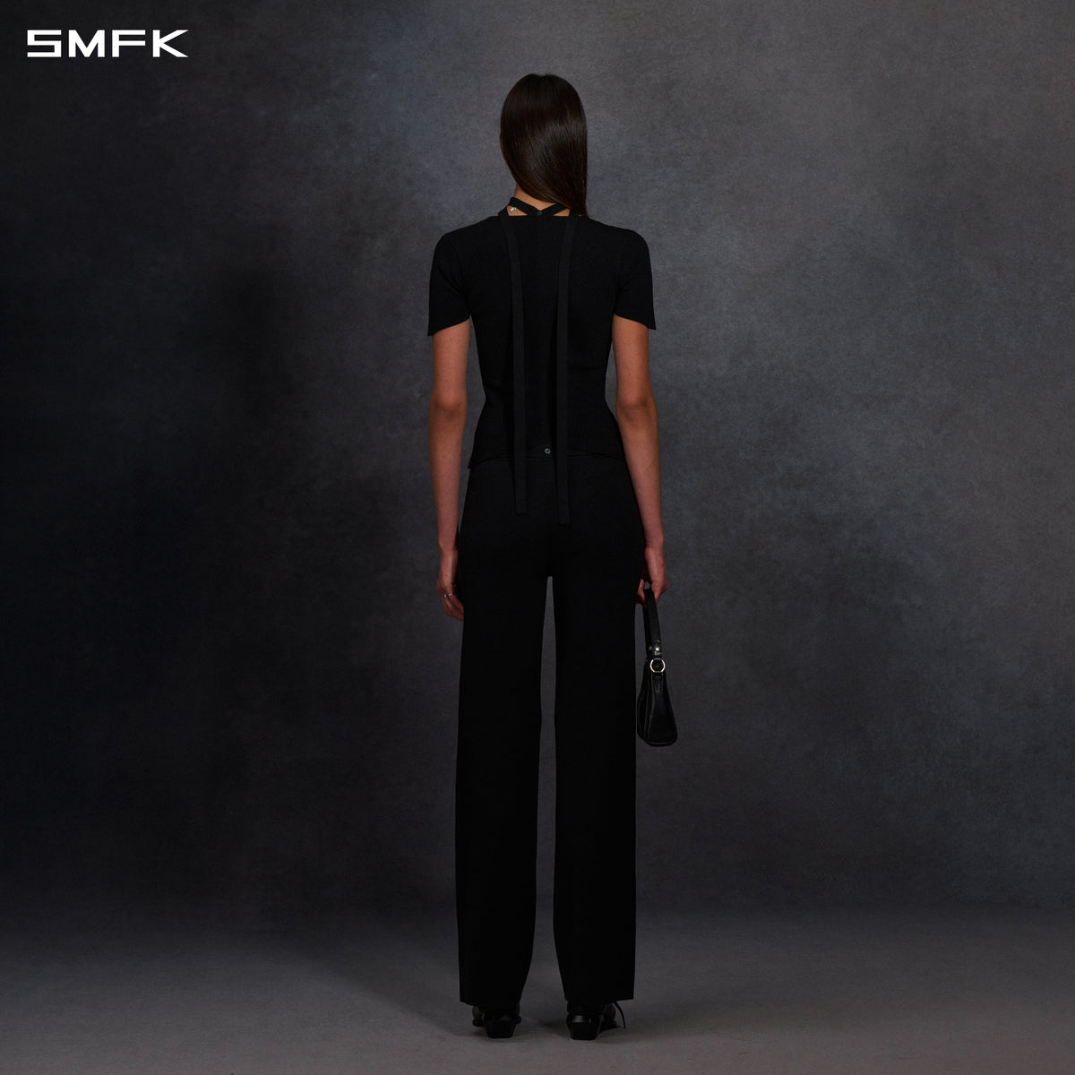 SMFK Myth Aeolus Evening Knit Tee Lenzing Tencel+Silk+Cotton Wild Black