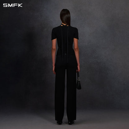 SMFK Myth Aeolus Evening Knit Tee Lenzing Tencel+Silk+Cotton Wild Black