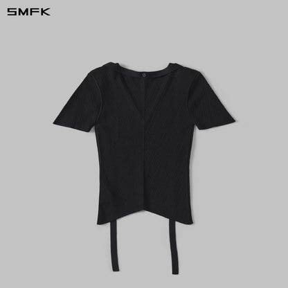 SMFK Myth Aeolus Evening Knit Tee Lenzing Tencel+Silk+Cotton Wild Black