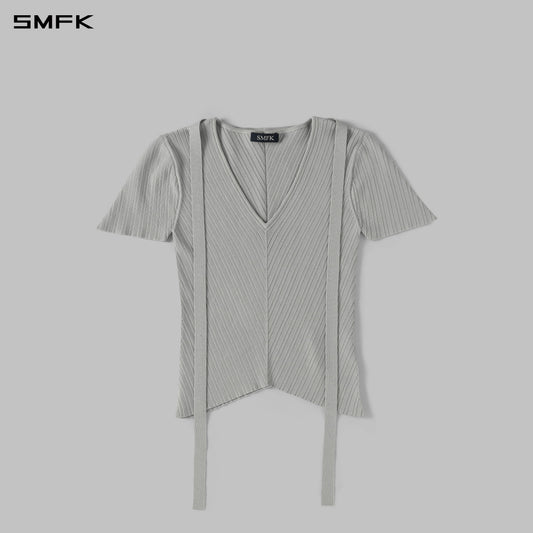 SMFK Myth Aeolus Evening Knit Tee Lenzing Tencel+Silk+Cotton Glacier Grey