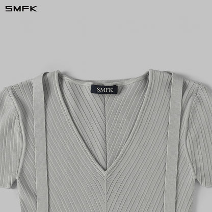 SMFK Myth Aeolus Evening Knit Tee Lenzing Tencel+Silk+Cotton Glacier Grey
