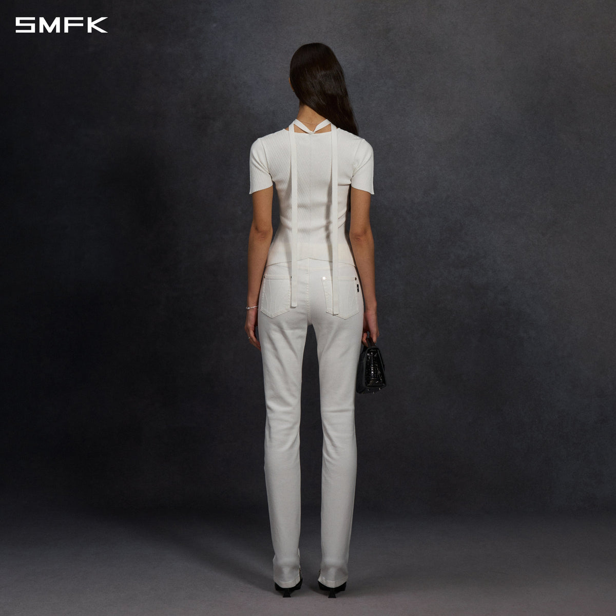SMFK Myth Aeolus Evening Knit Tee Lenzing Tencel+Silk+Cotton Cloud White