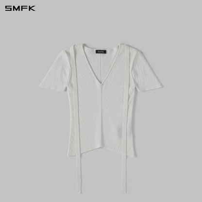 SMFK Myth Aeolus Evening Knit Tee Lenzing Tencel+Silk+Cotton Cloud White