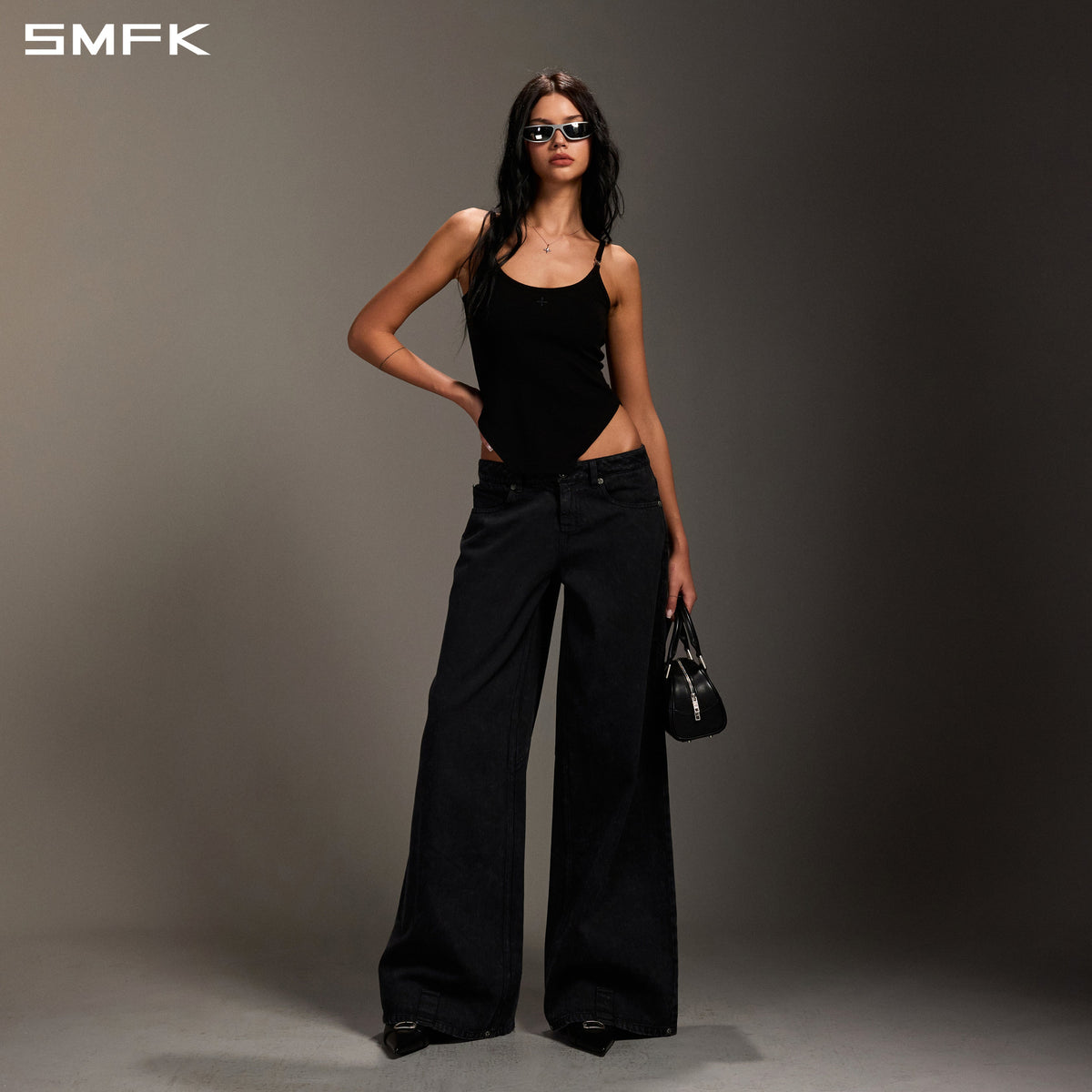 SMFK Myth Aeolus Trape Camisole Lenzing Tencel +Wool Wild Black