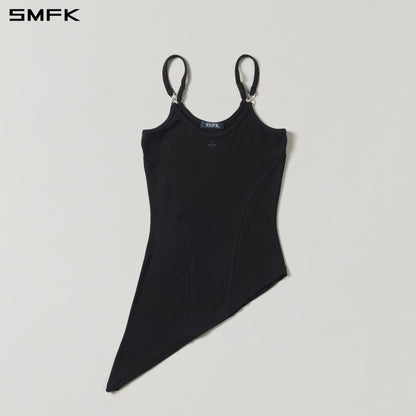 SMFK Myth Aeolus Asymmetry Camisole Lenzing Tencel+Wool Wild Black