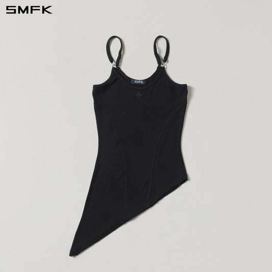SMFK Myth Aeolus Asymmetry Camisole Lenzing Tencel+Wool Wild Black