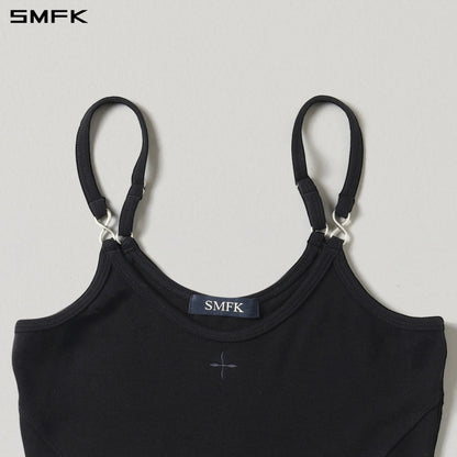 SMFK Myth Aeolus Asymmetry Camisole Lenzing Tencel+Wool Wild Black
