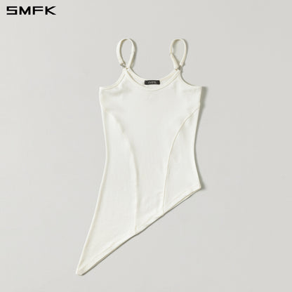 SMFK Myth Aeolus Asymmetry Camisole Lenzing Tencel+Wool Cloud White