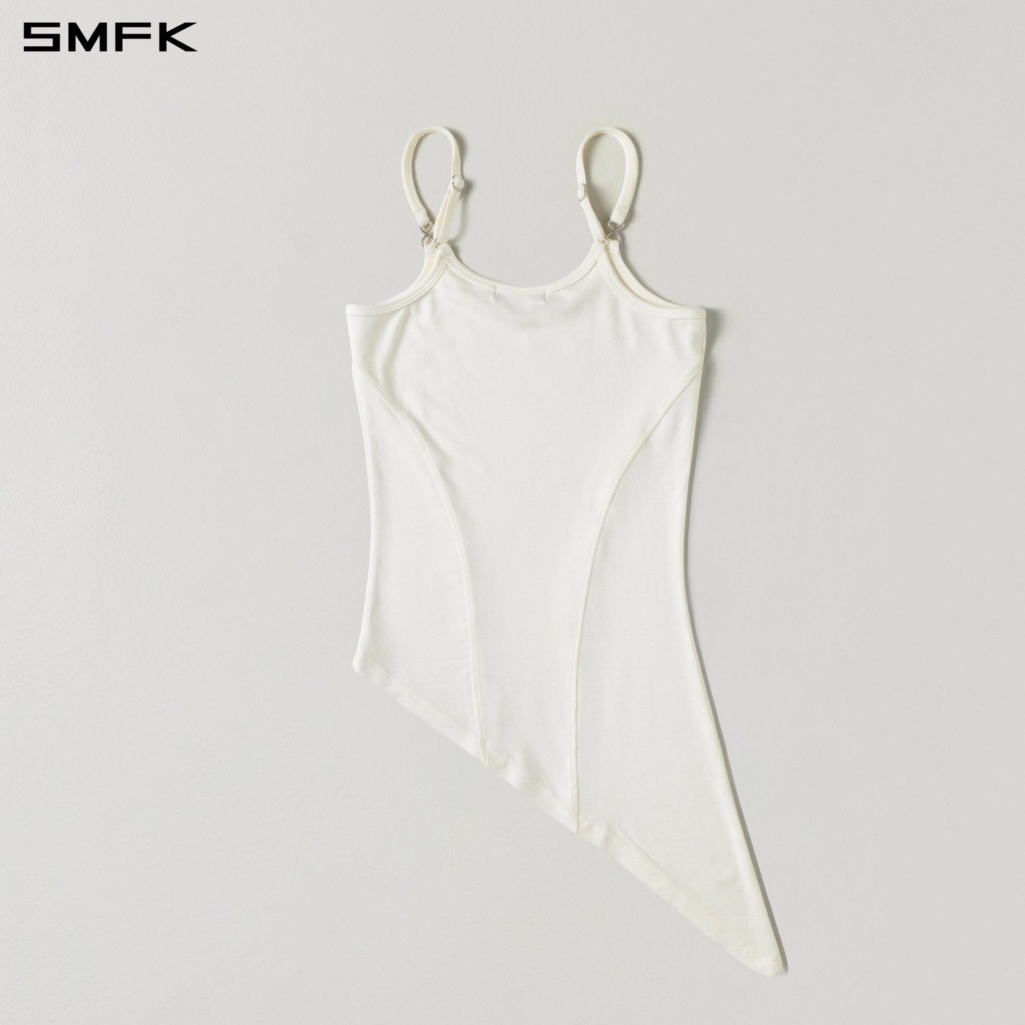 SMFK Myth Aeolus Asymmetry Camisole Lenzing Tencel+Wool Cloud White