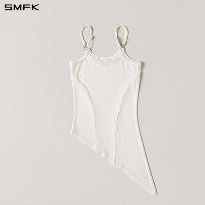 SMFK Myth Aeolus Asymmetry Camisole Lenzing Tencel+Wool Cloud White