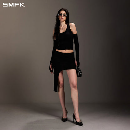 SMFK Myth Seer Slim Knit Vest Tencel+Silk Wild Black