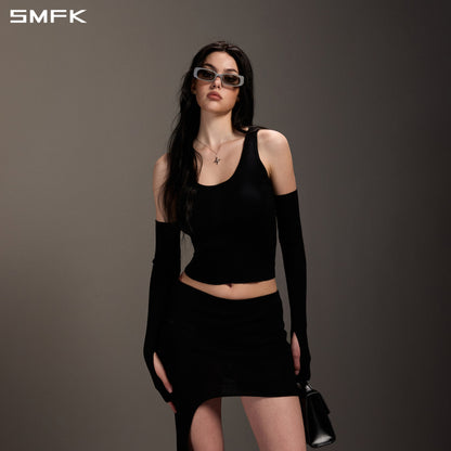 SMFK Myth Seer Slim Knit Vest Tencel+Silk Wild Black