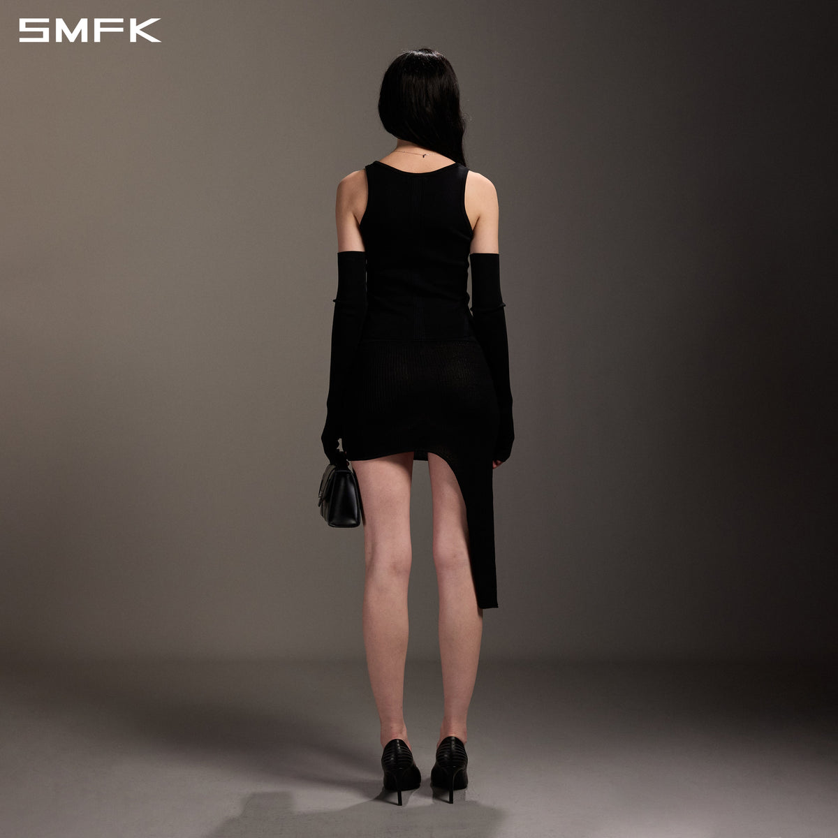 SMFK Myth Seer Slim Knit Vest Tencel+Silk Wild Black