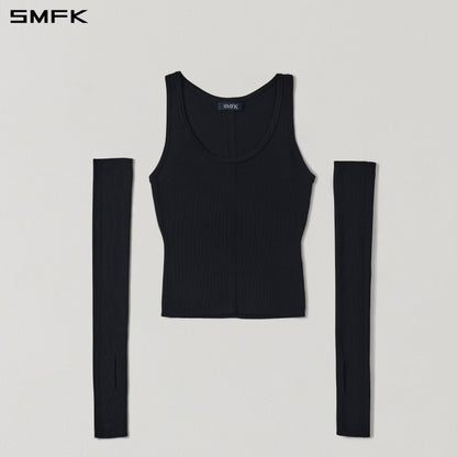 SMFK Myth Seer Slim Knit Vest Tencel+Silk Wild Black