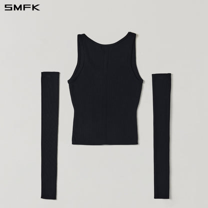 SMFK Myth Seer Slim Knit Vest Tencel+Silk Wild Black
