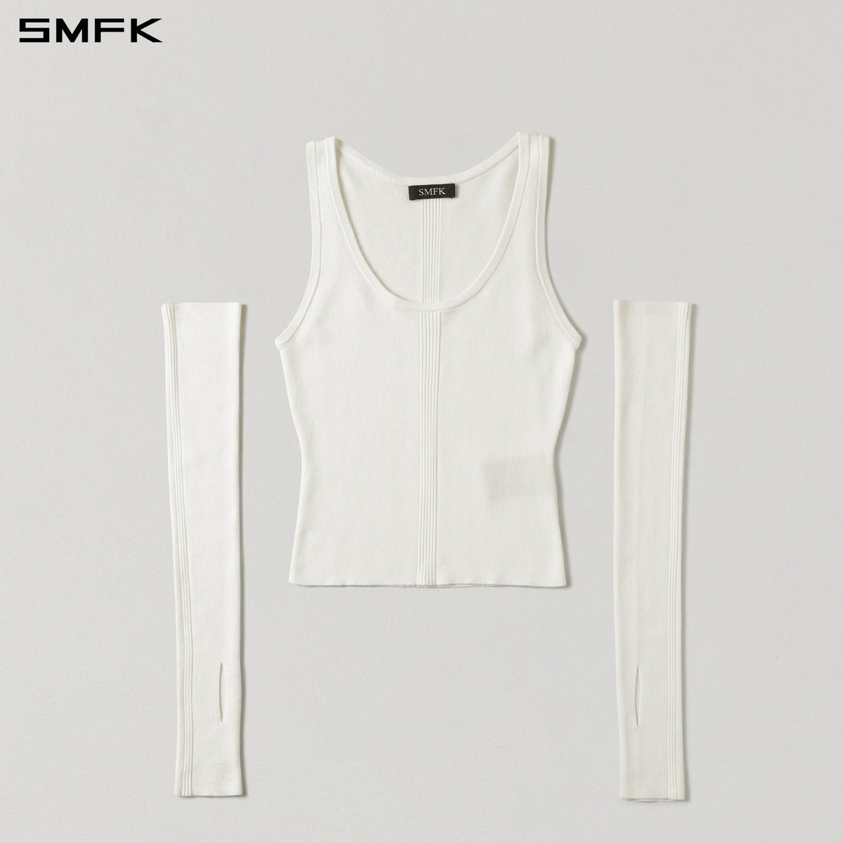 SMFK Myth Seer Slim Knit Vest Tencel+Silk Cloud White