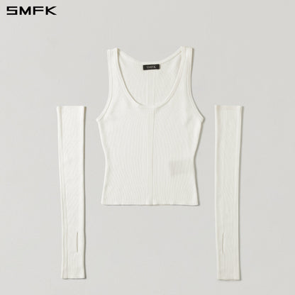 SMFK Myth Seer Slim Knit Vest Tencel+Silk Cloud White