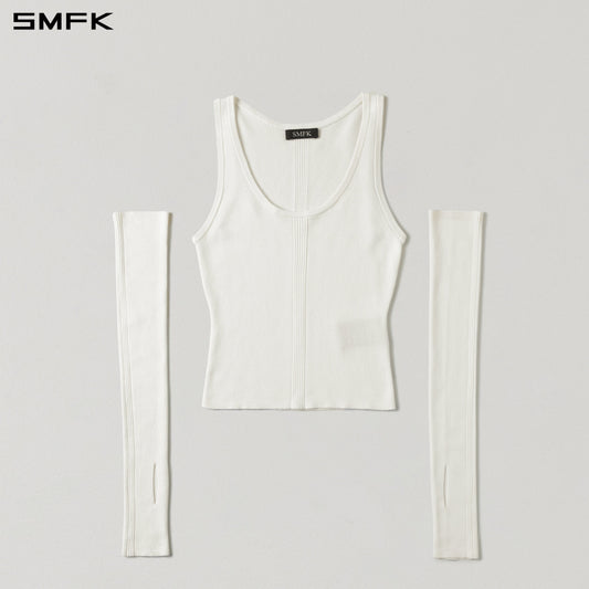 SMFK Myth Seer Slim Knit Vest Tencel+Silk Cloud White