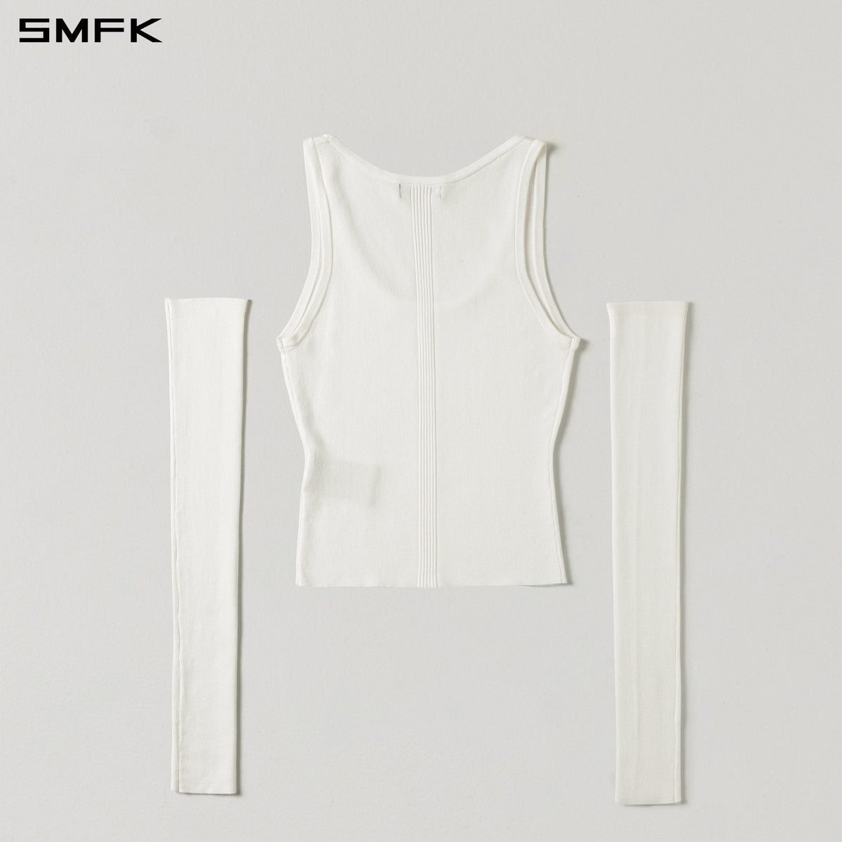 SMFK Myth Seer Slim Knit Vest Tencel+Silk Cloud White