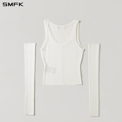 SMFK Myth Seer Slim Knit Vest Tencel+Silk Cloud White