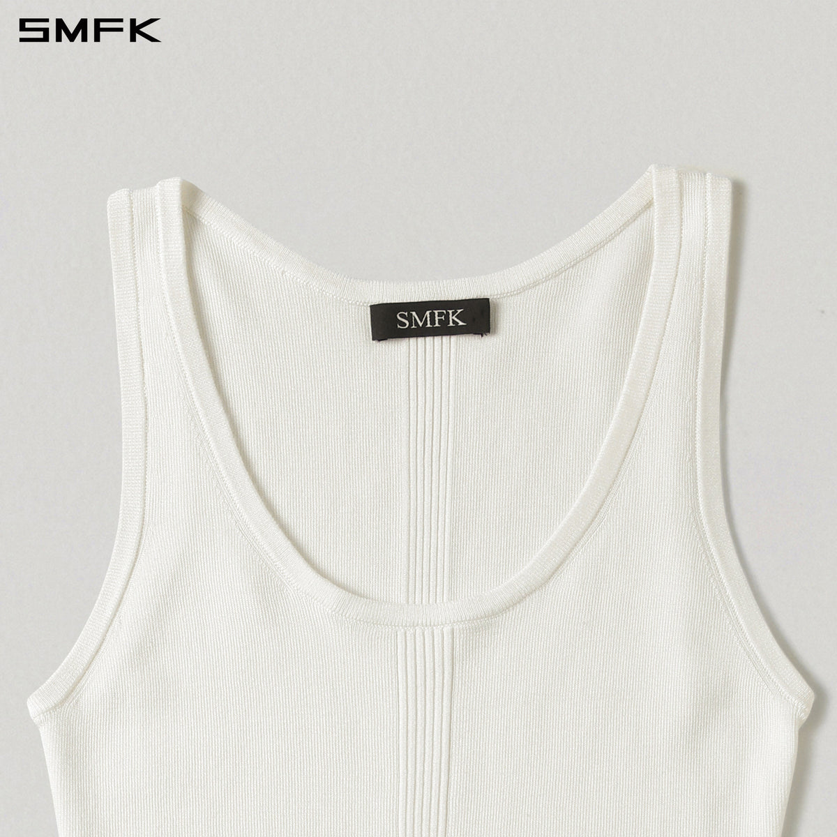 SMFK Myth Seer Slim Knit Vest Tencel+Silk Cloud White