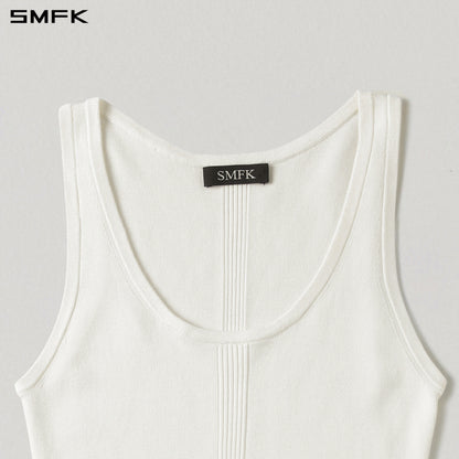 SMFK Myth Seer Slim Knit Vest Tencel+Silk Cloud White