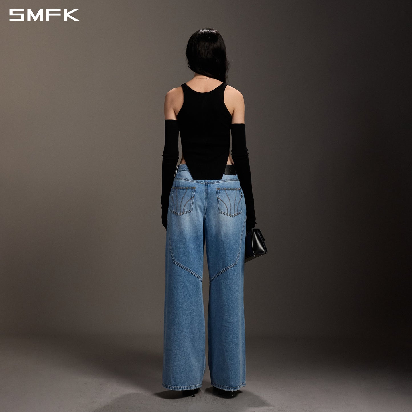 SMFK Myth Siren Slim Knit Vest Tencel+Silk Wild Black