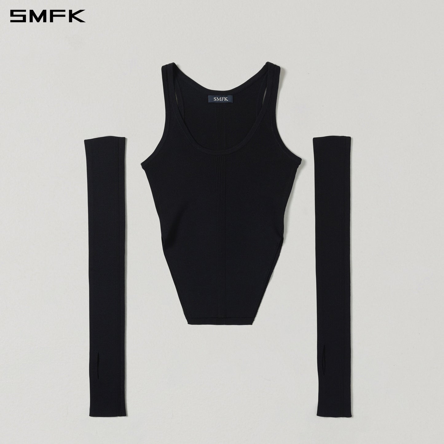 SMFK Myth Siren Slim Knit Vest Tencel+Silk Wild Black