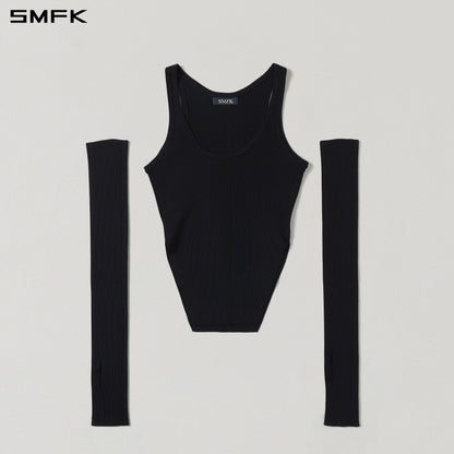 SMFK Myth Siren Slim Knit Vest Tencel+Silk Wild Black
