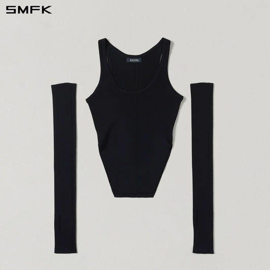 SMFK Myth Siren Slim Knit Vest Tencel+Silk Wild Black